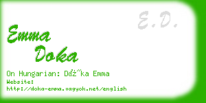 emma doka business card